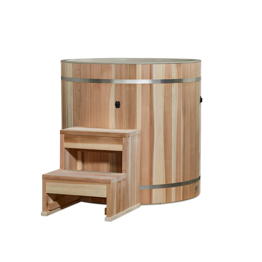 Dynamic Cold Therapy Barrel Spa - Plastic Interior with Pacific Cedar Exterior