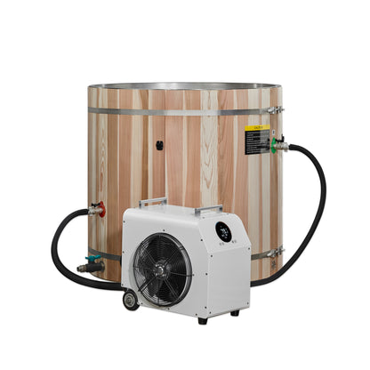 Dynamic Cold Therapy Barrel Spa - Stainless Steel with Pacific Cedar Exterior