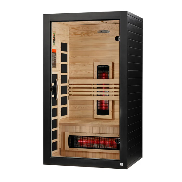 Dynamic Santorini 1-2-Person Full Spectrum Near Zero EMF (Under 3MG) FAR Infrared Sauna (Canadian Hemlock)