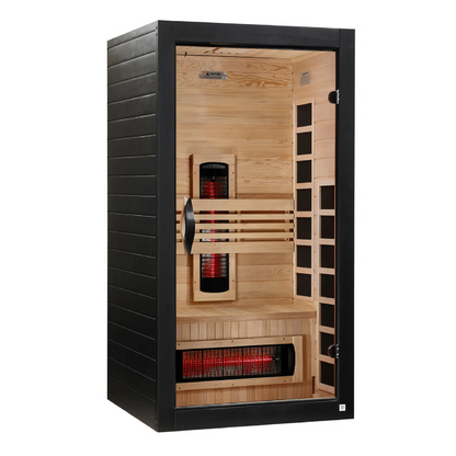 Dynamic Santorini 1-2-Person Full Spectrum Near Zero EMF (Under 3MG) FAR Infrared Sauna (Canadian Hemlock)