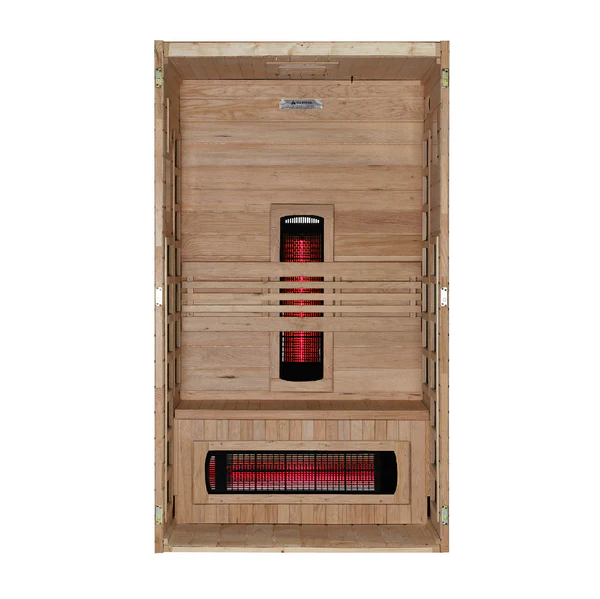 Dynamic Santorini 1-2-Person Full Spectrum Near Zero EMF (Under 3MG) FAR Infrared Sauna (Canadian Hemlock)