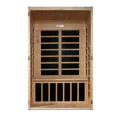Dynamic Santiago 2-person Low EMF (Between 5-10MG) FAR Infrared Sauna (Canadian Hemlock)amic Santiago 2-Person Full Spectrum Near Zero EMF (Under 3MG) FAR Infrared Sauna (Canadian Hemlock)