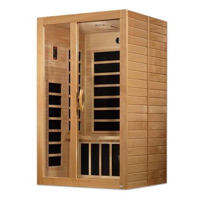 Dynamic Santiago 2-person Low EMF (Between 5-10MG) FAR Infrared Sauna (Canadian Hemlock)amic Santiago 2-Person Full Spectrum Near Zero EMF (Under 3MG) FAR Infrared Sauna (Canadian Hemlock)