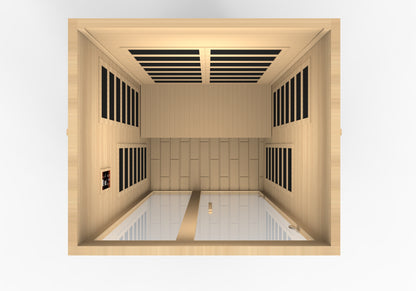 Dynamic Santiago 2-person Low EMF (Between 5-10MG) FAR Infrared Sauna (Canadian Hemlock)amic Santiago 2-Person Full Spectrum Near Zero EMF (Under 3MG) FAR Infrared Sauna (Canadian Hemlock)