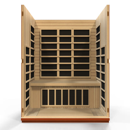 Dynamic Bellagio 3-person Low EMF  FAR Infrared Sauna (Canadian Hemlock)