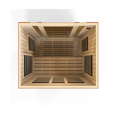 Dynamic Bellagio 3-person Low EMF  FAR Infrared Sauna (Canadian Hemlock)