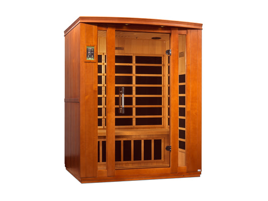 Dynamic Bellagio 3-person Low EMF  FAR Infrared Sauna (Canadian Hemlock)
