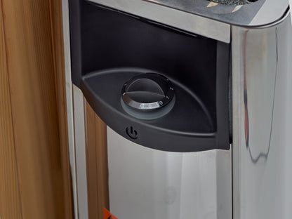 Golden Designs "Carinthia" 3 Person Hybrid (PureTech™ Full Spectrum IR or Traditional Stove) Flat Roof Outdoor Sauna (GDI-8023-01)
